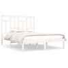 vidaXL Cadre de lit sans matelas blanc 160x200 cm bois de pin massif