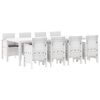 vidaXL Ensemble de salle &agrave; manger pour jardin 9 pcs Gris clair