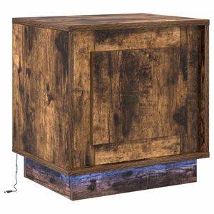vidaXL Cabinet de chevet Ch&ecirc;ne fum&eacute; 44 x 34,5 x 45 cm