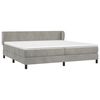 vidaXL Sommier &agrave; lattes de lit et matelas Gris clair 200x200cm Velours
