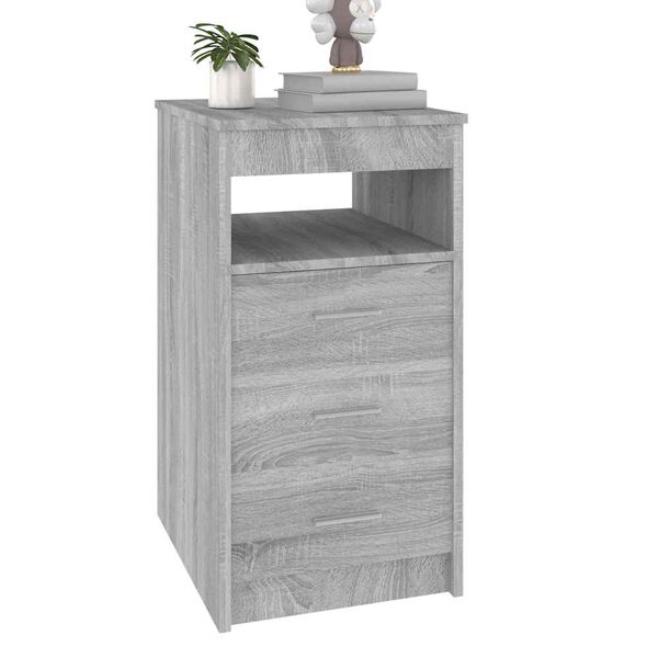vidaXL Armoire &agrave; tiroirs Sonoma gris 40x50x76 cm Bois d'ing&eacute;nierie