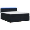 vidaXL Lit boxspring avec matelas Noir 160 x 200 cm Tissu