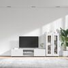 vidaXL Ensemble meuble TV avec tiroir FLORIN Blanc Bois d'ing&eacute;nierie