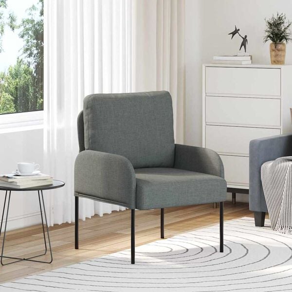 vidaXL Canap&eacute;s avec coussin 55cm Gris fonc&eacute; Contreplaqu&eacute;