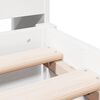 vidaXL Lit biblioth&egrave;que sans matelas blanc 135x190 cm bois pin massif