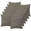 vidaXL Coussin avec oreiller HEERLEN 12 pi&egrave;ces Gris clair Velours