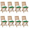 vidaXL Chaises pliantes 8 pi&egrave;ces avec coussins en bois d'acacia massif