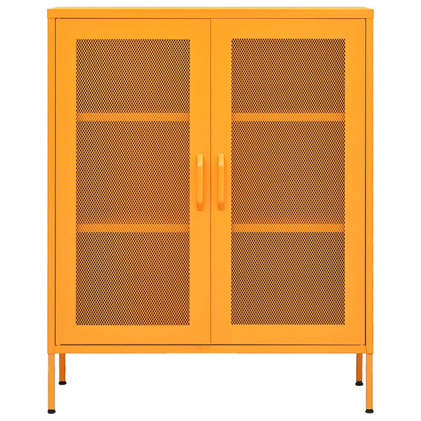 vidaXL Armoire de rangement Jaune moutarde 80 x 35 x 101,5 cm Acier