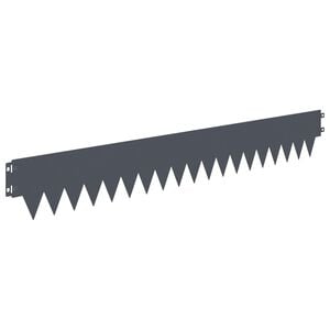vidaXL Bordure de Pelouse 10 pc 103 x 15 cm Acier Anthracite