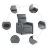 vidaXL Fauteuil inclinable Gris Similicuir