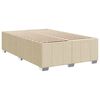 vidaXL Sommier &agrave; lattes de lit avec matelas Cr&egrave;me 120x200 cm Tissu