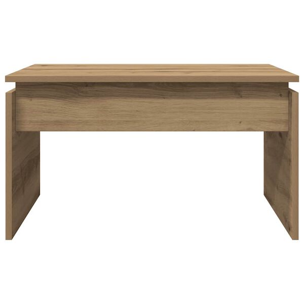 vidaXL Table basse chêne artisanal 68x50x38 cm bois d'ingénierie