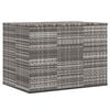 vidaXL Bo&icirc;te &agrave; coussins de jardin R&eacute;sine tress&eacute;e 145x100x103 cm Gris