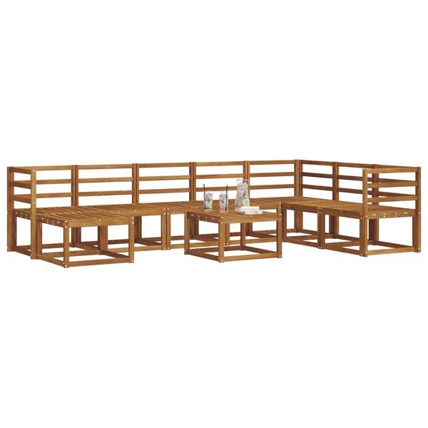 vidaXL Ensemble de canap&eacute;s d'ext&eacute;rieur 9 pcs Naturel
