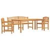 vidaXL Ensemble &agrave; manger de jardin 4 pcs Bois de teck massif