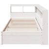 vidaXL Lit bibliothèque sans matelas blanc 75x190cm bois de pin massif