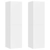 vidaXL Meubles TV 2 pcs Blanc 30,5x30x110 cm Bois d&rsquo;ing&eacute;nierie