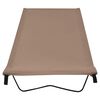vidaXL Lits de camping 2 pcs 180x60x19 cm Tissu Oxford et acier Taupe
