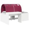vidaXL Lit avec Tunnel 4 pc Blanc et rouge Bois d'ing&eacute;nierie