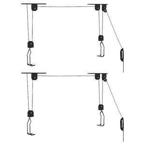 vidaXL Palans &agrave; v&eacute;lo avec support de plafond 2 pcs 20 kg