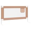 vidaXL Barri&egrave;re de s&eacute;curit&eacute; de lit d'enfant Taupe 140x25 cm Tissu