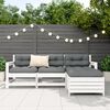 vidaXL Salon de jardin 4 pcs blanc bois de pin massif