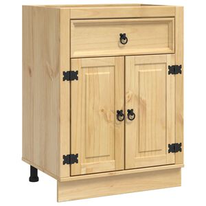 vidaXL Armoire avec tiroir Miel 60 x 46 x 81,5 cm Pin massif