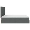 VidaXL Cadre de lit ottoman avec matelas gris foncé 160x200cm tissu