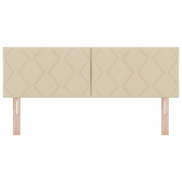 vidaXL T&ecirc;te de lit avec t&ecirc;te de lit Cr&egrave;me 144 cm Cuir synth&eacute;tique