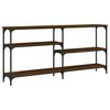 vidaXL Table console ch&ecirc;ne marron 160x29x75 cm Bois d'ing&eacute;nierie