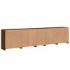vidaXL Buffet avec lumières LED chêne marron 283x37x67 cm