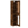 vidaXL Buffet haut Chêne fumé 34,5x34x180 cm Bois d'ingénierie