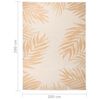 vidaXL Tapis à tissage plat d'extérieur 200x280 cm Motif de feuille