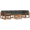 vidaXL Ensemble de canap&eacute;s d'ext&eacute;rieur 8 pc Naturel et Anthracite