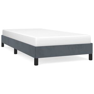 vidaXL Cadre de lit sans matelas gris fonc&eacute; 100x190 cm velours