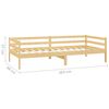 vidaXL Lit de repos avec matelas 90x200 cm Bois de pin massif