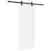 vidaXL Porte coulissante Blanc et Noir 83 x 202 cm Pin massif