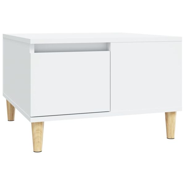 vidaXL Table basse blanc 55x55x36,5 cm bois d'ing&eacute;nierie