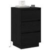 vidaXL Cabinet de chevet avec tiroir Ch&ecirc;ne noir 39 x 34,5 x 65 cm