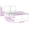 vidaXL Cadre de lit Blanc 150 x 200 cm Bois de pin massif