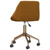 vidaXL Chaise pivotante de salle &agrave; manger Marron Velours