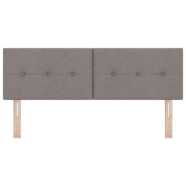 vidaXL T&ecirc;te de lit avec t&ecirc;te de lit Taupe 144 cm Cuir synth&eacute;tique