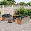 vidaXL Ensemble de canapé de jardin 10 pcs Gris 90 x 55 x 71 cm