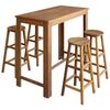 vidaXL Table et tabourets de bar 5 pcs Bois d'acacia massif