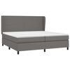 vidaXL Sommier à lattes de lit avec matelas Gris 200x200 cm Similicuir