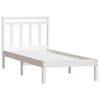 vidaXL Cadre de lit sans matelas blanc bois massif