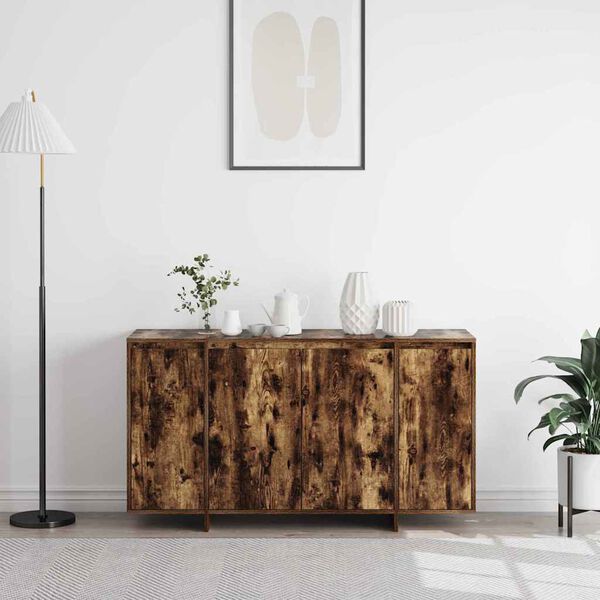 vidaXL Buffet Ch&ecirc;ne fum&eacute; 135 x 41 x 75 cm Bois d'ing&eacute;nierie