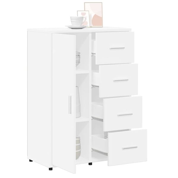 vidaXL Buffets 2 pcs blanc 60x31x84 cm bois d'ing&eacute;nierie