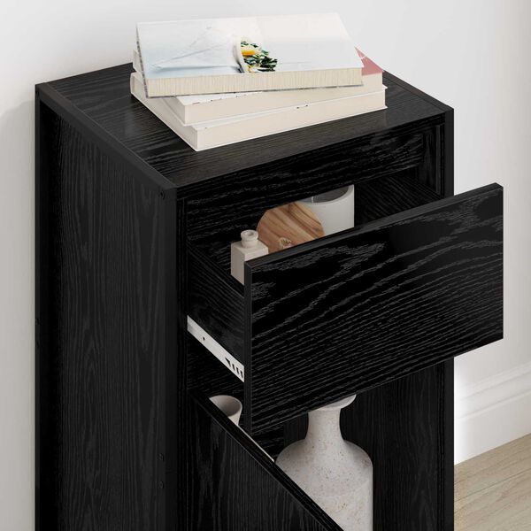 vidaXL Buffet Ch&ecirc;ne noir 81 x 36 x 150.5 cm Bois d'ing&eacute;nierie