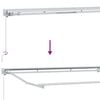 vidaXL Cadre de store manuel avec LEDs Blanc 3,5 x 2,5 m Aluminium